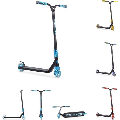 Byox Scooter Stunt Expose, ABEC-9 Lager, PolyurethanRäder, ab 10 Jahren, aus Aluminium blau