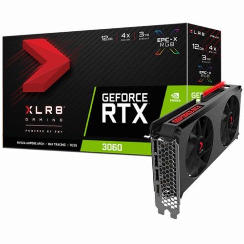PNY GeForce RTX™ 3060 12GB XLR8 Gaming Revel Epic-X RGB™ Dual Fan Grafikkarte