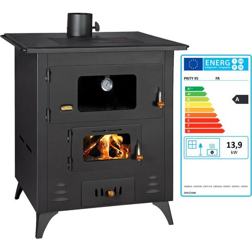 EEK A - Küchenofen Holzherd Kaminofen Herd Gusseisen Top Prity 1P50 R 14kw
