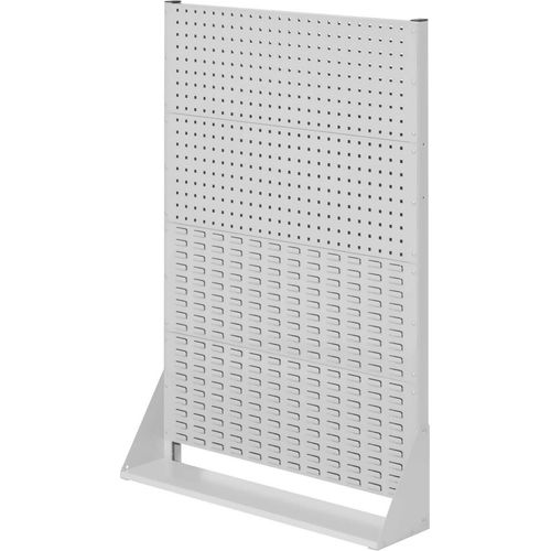 Kappes ®RasterPlan Stellwände einseitig Größe #4 - 2x Lochplatten 2x Schlitzplatten Lichtgrau RAL 7035