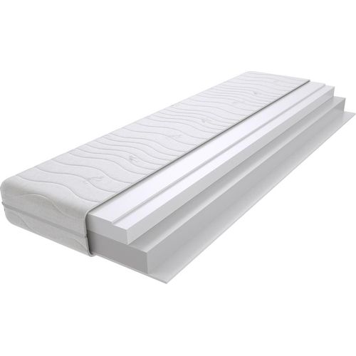 Schaumstoff Matratze 115x195 cm Doppelmatratze, H3 Mittelfest Komfortschaummatratze 14 cm Hoch mit Klimafaser, Hypoallergen, HR-Schaum, Wendematratze, Gesteppter & Abnehmbarer Bezug Baldo
