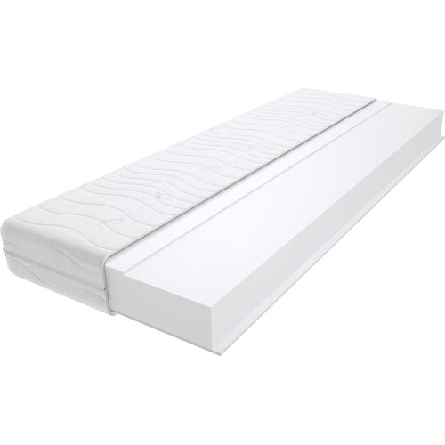 Schaumstoff Matratze 155x195 cm Doppelmatratze, H3 Mittelfest Komfortschaummatratze 15 cm Hoch mit Klimafaser, Hypoallergen, HR-Schaum, Wendematratze, Gesteppter & Abnehmbarer Bezug Auro Max