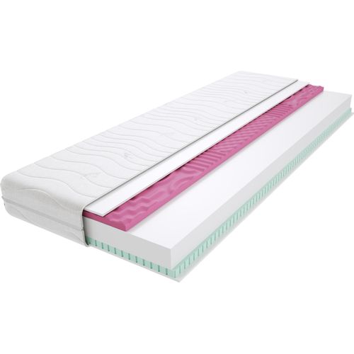 Schaumstoff Matratze 150x185 cm Doppelmatratze, H3 Mittelfest Komfortschaummatratze 14 cm Hoch Latex Profilierter Moletschaum mit Klimafaser, Hypoallergen, HR-Schaum, Wendematratze, Gesteppter & Abnehmbarer Bezug Tago Molet