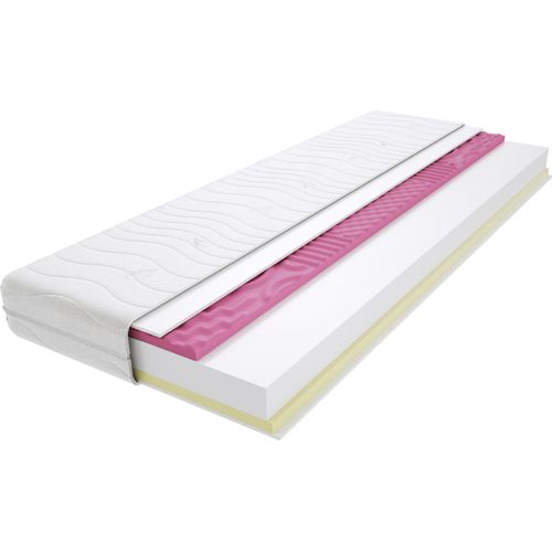 Schaumstoff Matratze 150x215 cm Doppelmatratze, H3 Mittelfest Komfortschaummatratze 14 cm Hoch Visco Memory Profilierter Moletschaum mit Klimafaser, Hypoallergen, HR-Schaum, Wendematratze, Gesteppter & Abnehmbarer Bezug Tivoli Molet