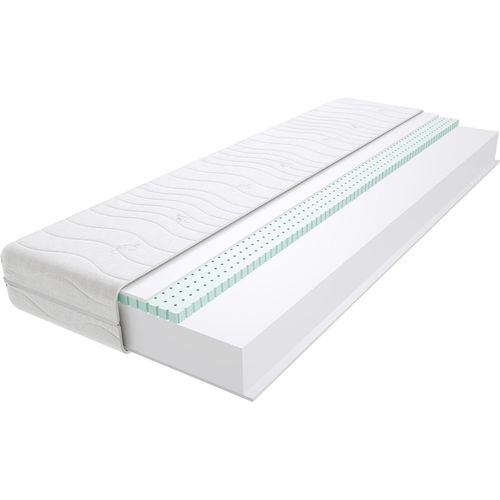 Schaumstoff Matratze 185x220 cm Doppelmatratze, H3 Mittelfest Komfortschaummatratze 19 cm Hoch Latex mit Klimafaser, Hypoallergen, HR-Schaum, Wendematratze, Gesteppter & Abnehmbarer Bezug Fabio Max