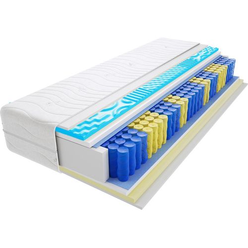 Matratze 60x140 cm Doppelmatratze, H3 Mittelfest Federkernmatratze, Taschenfederkernmatratze 15 cm Hoch Visco Memory Profilierter Visco Memory Hypoallergene, HR-Schaum, Wendematratze mit Klimafaser, Gesteppter Bezug Proto Mini Visco Molet Image