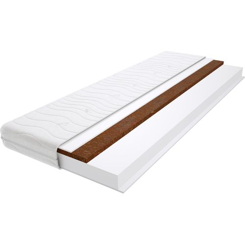 Schaumstoff Matratze 170x215 cm Doppelmatratze, H3 & H4 Komfortschaummatratze 10 cm Hoch Kokosfaser mit Klimafaser, Hypoallergen, HR-Schaum, Wendematratze, Gesteppter & Abnehmbarer Bezug Trento
