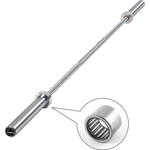 wuuhoo I Langhantelstange 50mm olympisch verchromt bis 340kg I Hantelstange für Frauen 201cm und 15kg I Griff 25mm
