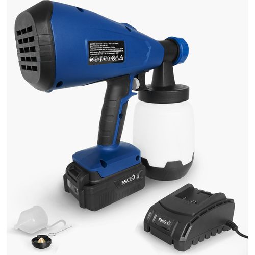 Akku-Farbsprühgerät von BAUTEC » Standard-Set inkl. 1 Akku » 1000ml » kabellos & tragbar » für Farben Lacke und Lasuren