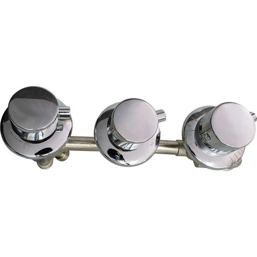 Thermostat-Armatur 3 Regler mit 4 fach Umschalter für Whirlpool und Wannen