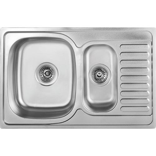 Edelstahl 1,5 Becken Küchenspüle Einbauspüle Küchen Spüle Spülbecken 50x78cm