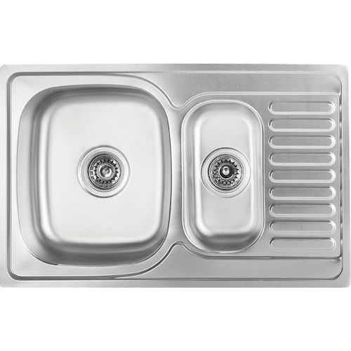 Edelstahl 1,5 Becken Küchenspüle Einbauspüle Küchen Spüle Spülbecken 50x78cm