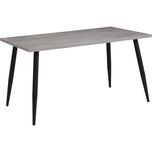 Tisch, 140 x 80 cm Grau (Loft) / Schwarz 75177