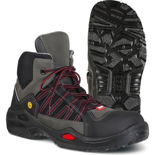 JALAS Stiefel 1625 E-Sport S3 SRC CI ESD, Größe 47, Schutzstufe:S3, Größe:47, Farbe:schwarz-rot, Weite:nv