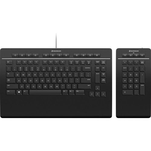 3Dconnexion Keyboard Pro with Numpad - Tastatur und Nummernfeld - USB - QWERTZ - Deutsch (3DX-700091)