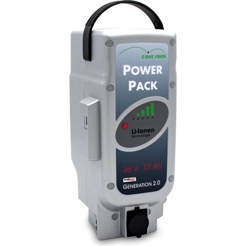 E-Bike Vision Power Pack Akku für Panasonic Deluxe Ebike System 36V / 17Ah / 612WH - Unterrohr