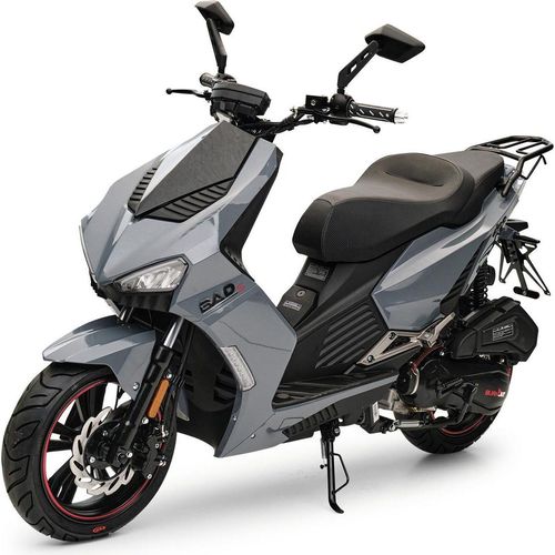 Motorroller BAD s Grau 50ccm 45 kmh Moped Sportlich Scooter