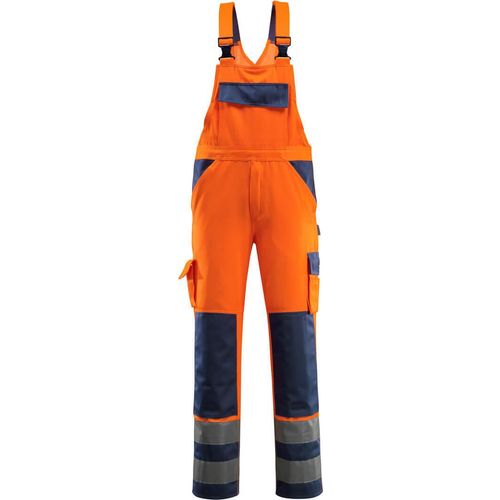 Mascot Latzhose mit Knietaschen Safe Compete 07169, Farbe:hi-vis orange/marine, Größe:C64