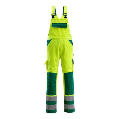 Mascot Latzhose mit Knietaschen Safe Compete 07169, Farbe:hi-vis gelb/grün, Größe:C64-lang