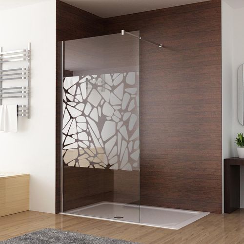 Duschabtrennung walk in Dusche Duschwand 120 x 195cm Dusche 8mm ESG NANO Glas mit schutzfolie CF