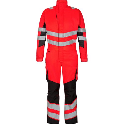 F. Engel Safety Light Overall, Rot/Schwarz, Gr. M