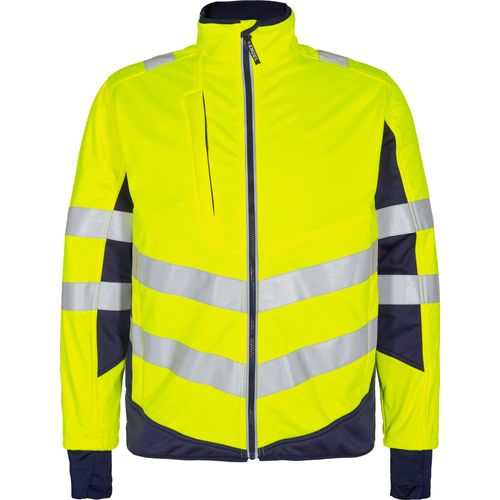 F. Engel Safety Softshelljacke, Gelb/Blue Ink, Gr. 4XL