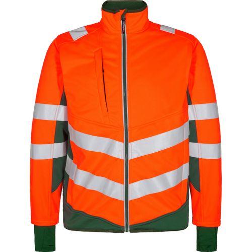F. Engel Safety Softshelljacke, Orange/Grün, Gr. 5XL