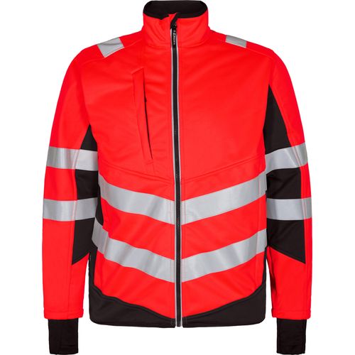 F. Engel Safety Softshelljacke, Rot/Schwarz, Gr. XL