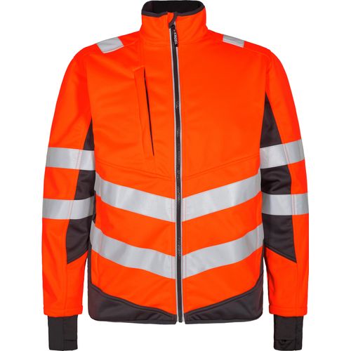 F. Engel Safety Softshelljacke, Orange/Anthrazit Grau, Gr. M