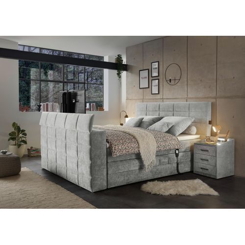 Boxspringbett 180x200 mit TV-Halterung - Matratzen Motor H2 | H3 bis 130 KG | inkl. Montage