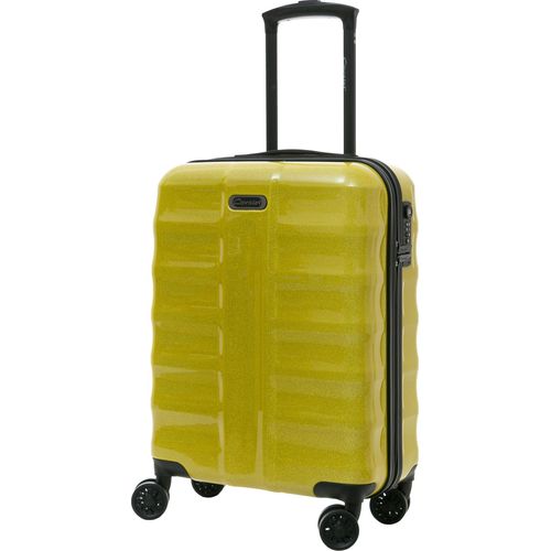 Handgepäck Koffer Cavalet TSA Trolley Kinder Glitzer Gold Gelb 55 cm Bowatex
