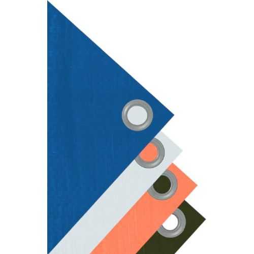 3m x 4m (10 Stück) Abdeckplane - Gewebeplane PE-Plane 90 g/m² - orange
