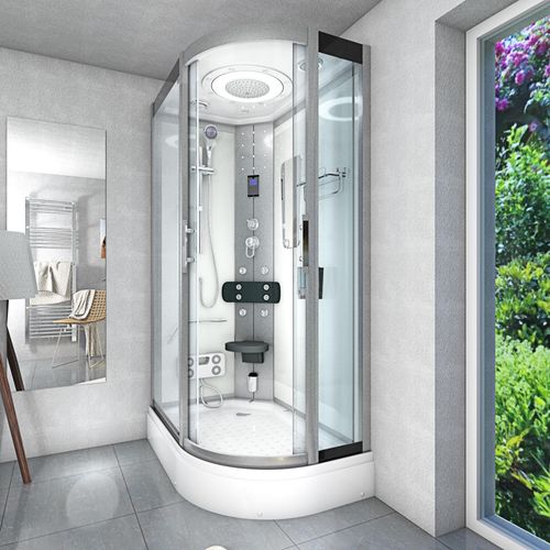 Dusche Duschkabine D60-70T2R Duschtempel Sauna 80x120 cm