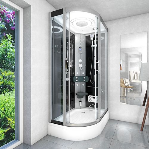 Dusche Duschkabine D60-73T3L-EC Duschtempel Sauna 120x80 cm