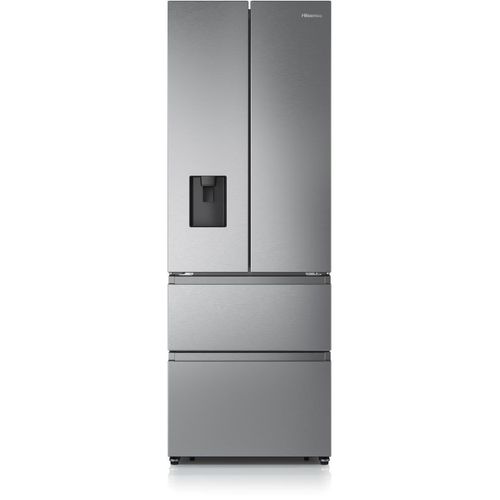 Hisense RF632N4WIE French Door Kühlkombination, 485 Liter, Super Freeze, Wasserspender, Edelstahl