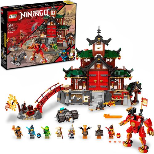LEGO 71767 NINJAGO Ninja-Dojotempel aus Meister des Spinjitzu, Gebäude-Set mit 5 Räumen, inkl. 8 Minifugren wie Lloyd, Kai und Schlangen-Actionfiguren, Ninja-Spielzeug für Kinder ab 8 Jahren