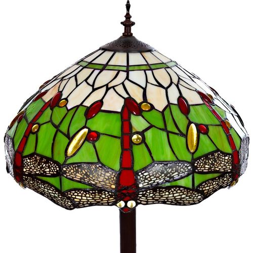 Stehlampe Tiffany Style Stehlampe Dekorationslampe Glaslampe Leuchte , Farbe:Tiff 172 Grün