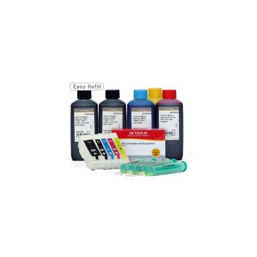 Fill In für Epson 26 mit Auto-Reset-Chips und 5x250 ml Tinte