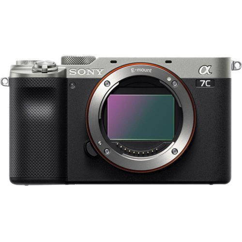 Sony Alpha 7C / ILCE-7C 24,2 Megapixel Systemkamera, 4k Ultra HD Video, 8-fach digitaler Zoom, optischer Bildstabilisator, 35,6 x 23,8 mm CMOS-Sensor, 7,62 cm (3 Zoll) klappbares Selfie-Display, Touchscreen, WLAN, YES, wasserabweisendes Gehäuse