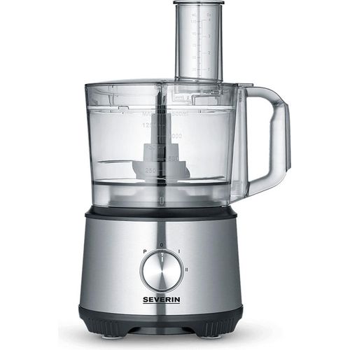 Küchenmaschine multifunktional SEVERIN KM 3892 1.200 W vielfältiges Zubehör KM 3892 aus Edelstahl, gebürstetschwarzsilber Food Processor Mixer Zerkleinerer Multifunktionale Küchenmaschine Zerkleinerer Küche Elektrisch