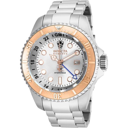Invicta Hydromax 16964 Herren uhr - Wasserdicht - Analog - Quarzuhrwerk - Edelstahl mit silbernen zifferblat - 52mm