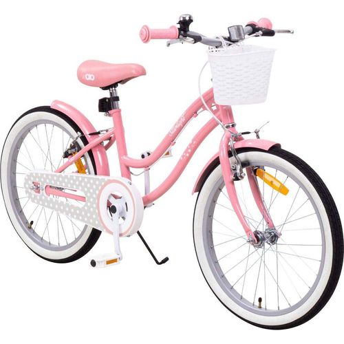 Actionbikes Kinderfahrrad Starlight 20 Zoll | Jugendfahrrad - V-Brake Bremsen - Kettenschutz - Fahrradständer - Kinder Fahrrad 6-9 Jahre (Rosa)