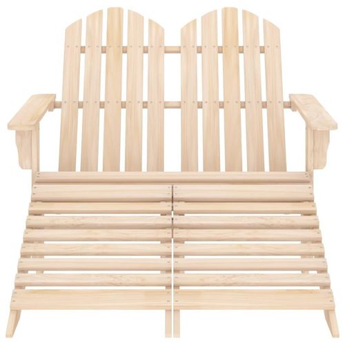 Adirondack-Gartenbank 2-Sitzer mit Fußteil Tannenholz