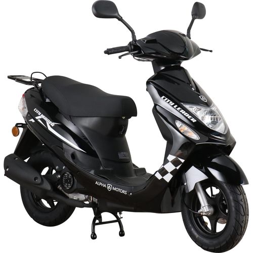 Motorroller CityLeader 50 ccm 45 kmh EURO 5 schwarz