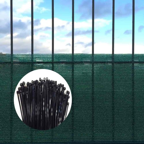 Wind- u. Sichtschutznetz inkl. Befestigungsmaterial 2 m Breite x 50 Meter Kabelbinder
