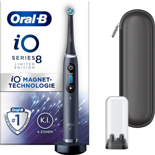 Oral-B iO 8 Limited Edition Elektrische Zahnbürste, Reiseetui, black
