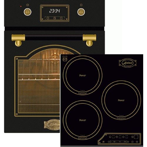 Kaiser Induktions Herd-Set EH 4796 AD Einbaubackofen 45 cm +KCT 4795 FI AD Induktionskochfeld 45 cm