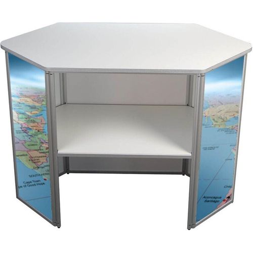 update displays Messetheke weiß 122,5 x 55,0 x 93,0 cm