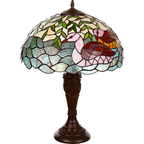 Lampe im Tiffany-Stil 16 Zoll Libelle Tiere Rose Dekorationslampe Tischlampe, Farbe:Tiff 194 Ente