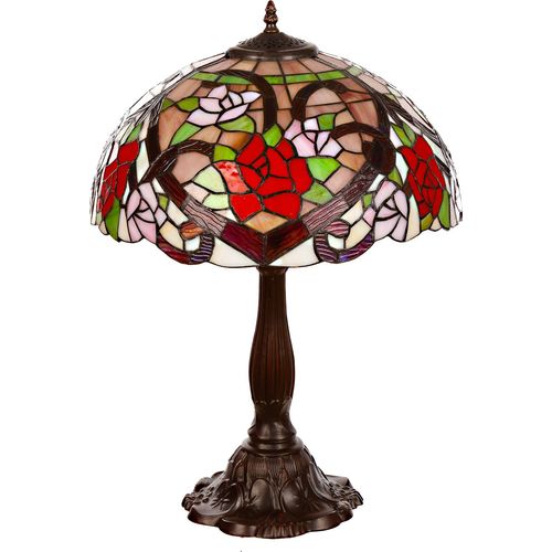 Lampe im Tiffany-Stil 16 Zoll Libelle Tiere Rose Dekorationslampe Tischlampe, Farbe:Tiff 188 Rose